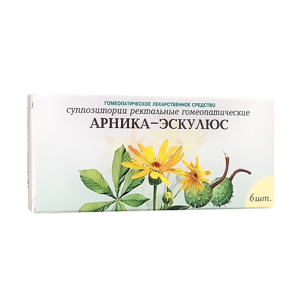 Арника-Эскулюс суппозитории ректальные, 6 шт