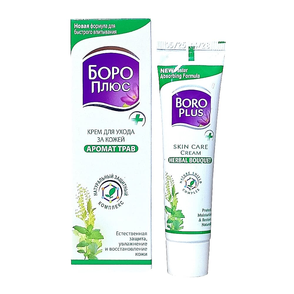 Боро Плюс крем с ароматом трав (зеленый), 25 гр.