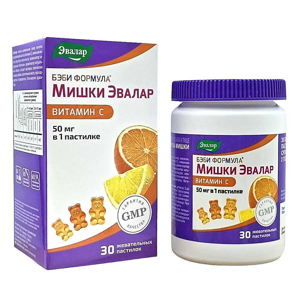 Бэби Формула Мишки Витамин С жевательные пастилки 30 шт.