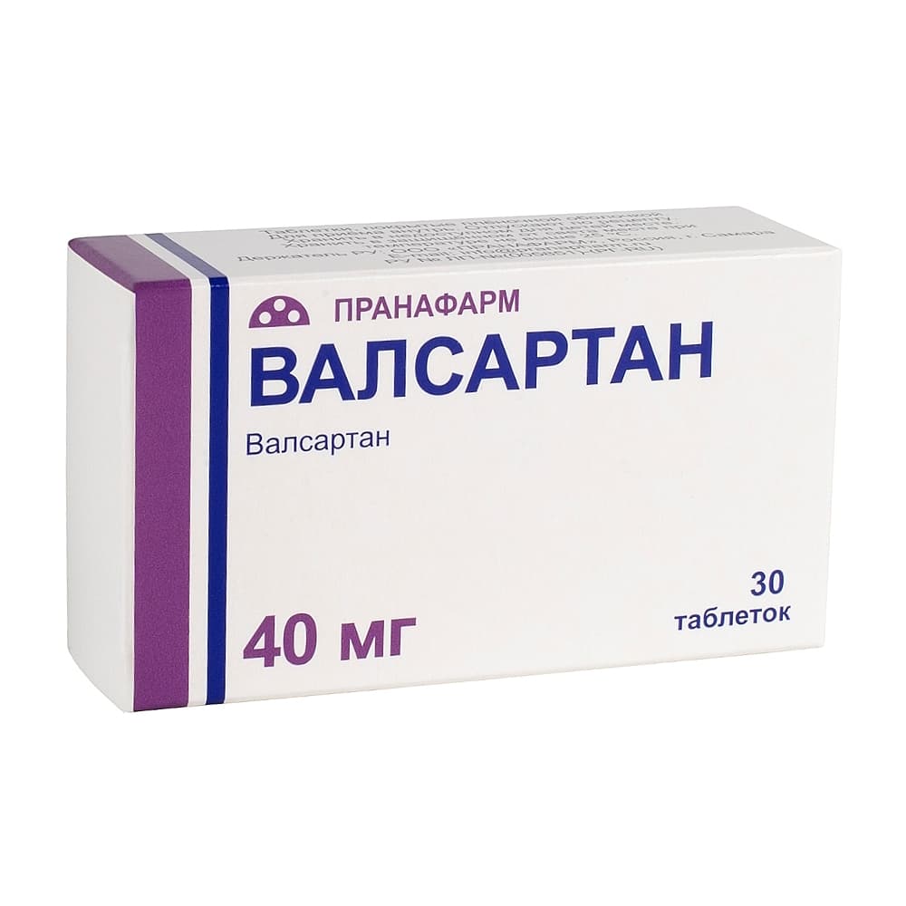 Валсартан-прана таблетки п.п.о. 40 мг, 30 шт