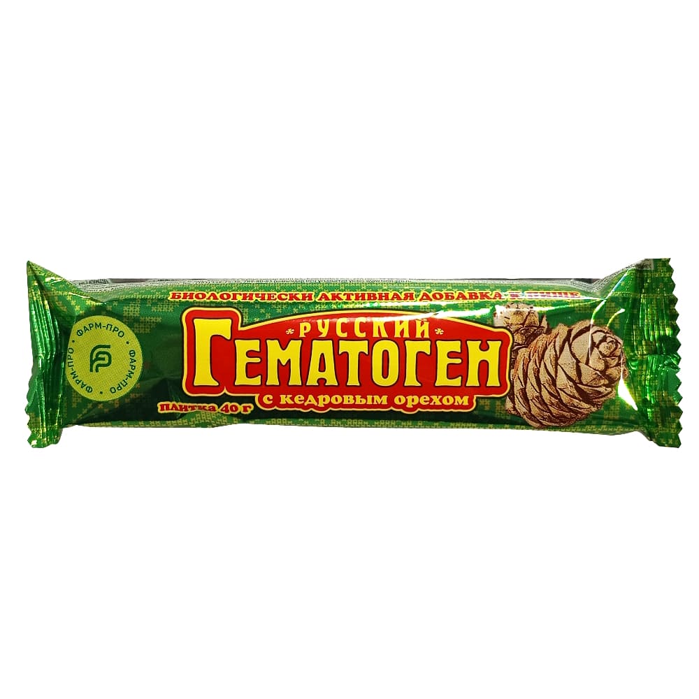 Гематоген русский с кедровым орехом, 40 гр