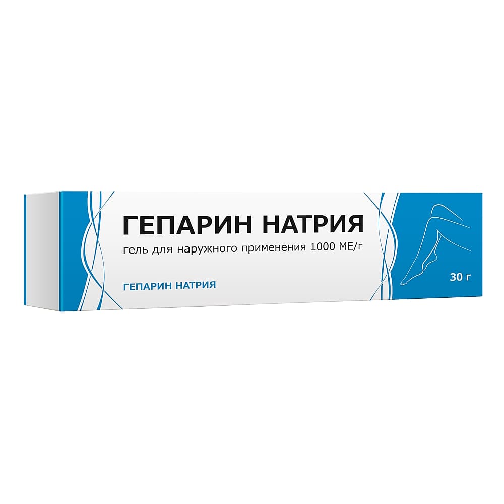 Гепарин натрия гель 1000МЕ/Г 30г