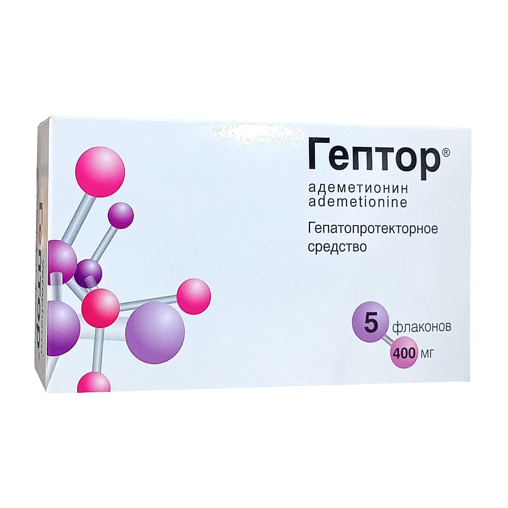 Гептор, 400 мг, лиофилизат для приготовления раствора, 5 шт.