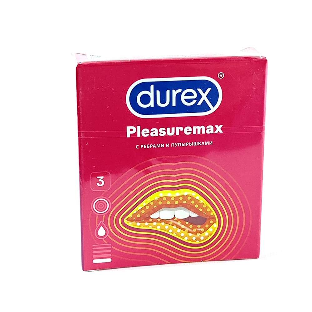 DUREX Pleasuremax презервативы с ребрами и пупырышками, №3