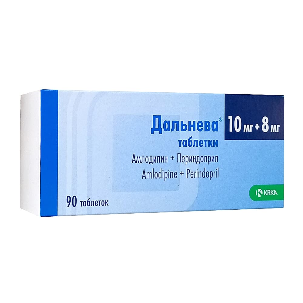 Дальнева таблетки 10 мг + 8 мг, 90 шт.