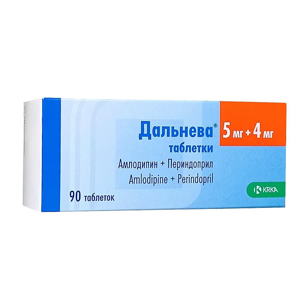 Дальнева таблетки 5 мг + 4 мг, 90 шт.