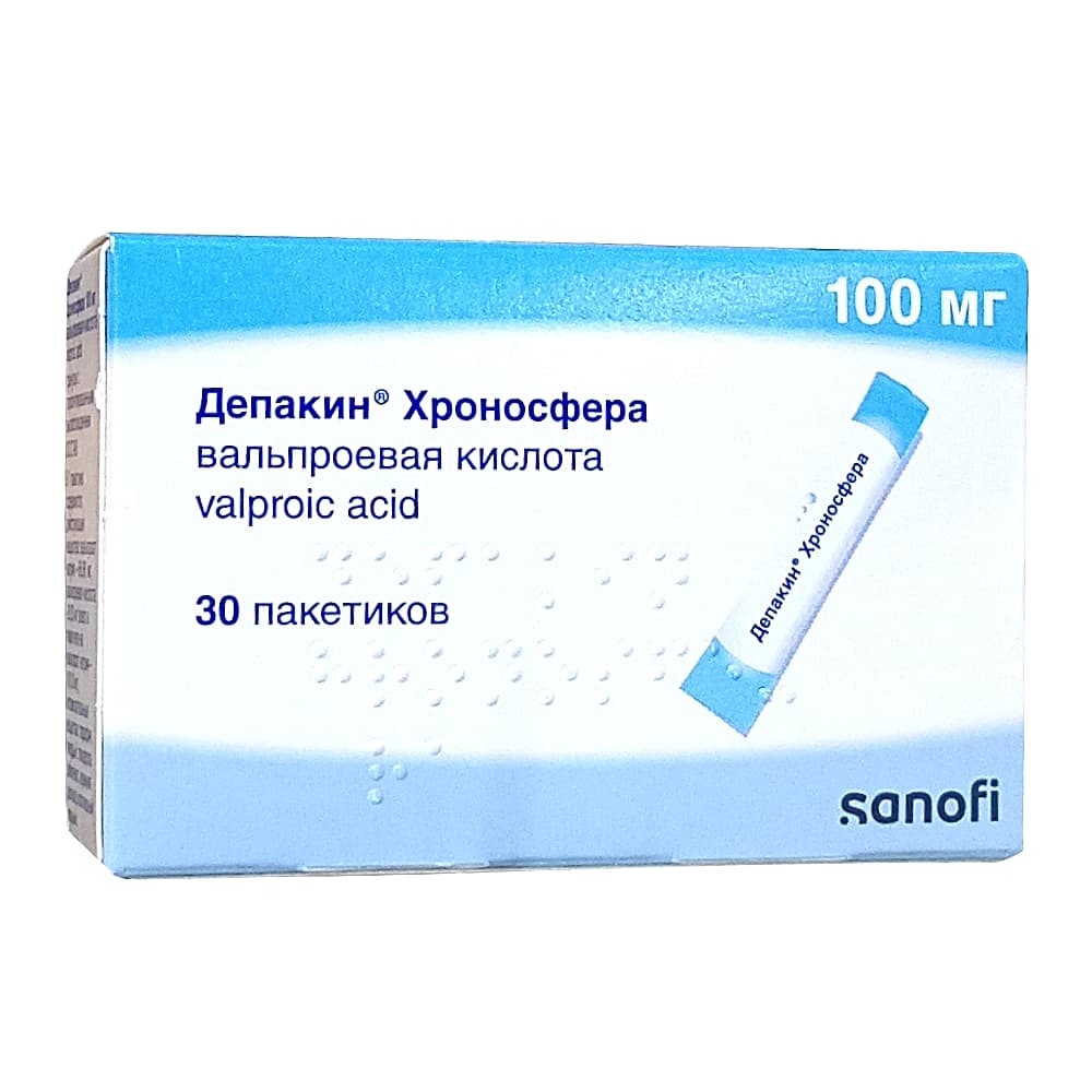 Депакин Хроносфера гранулы в пак. 100 мг, 30 шт.