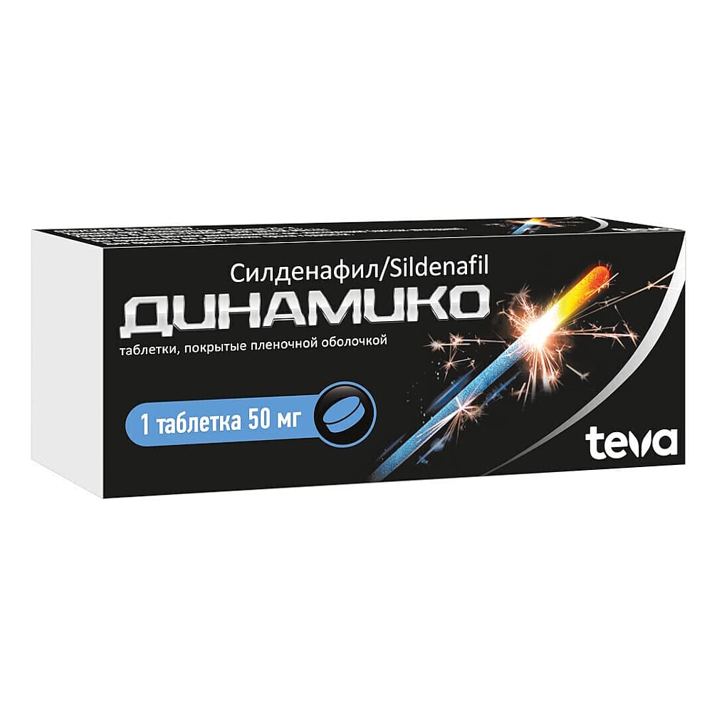 Динамико таблетки 50мг 1шт