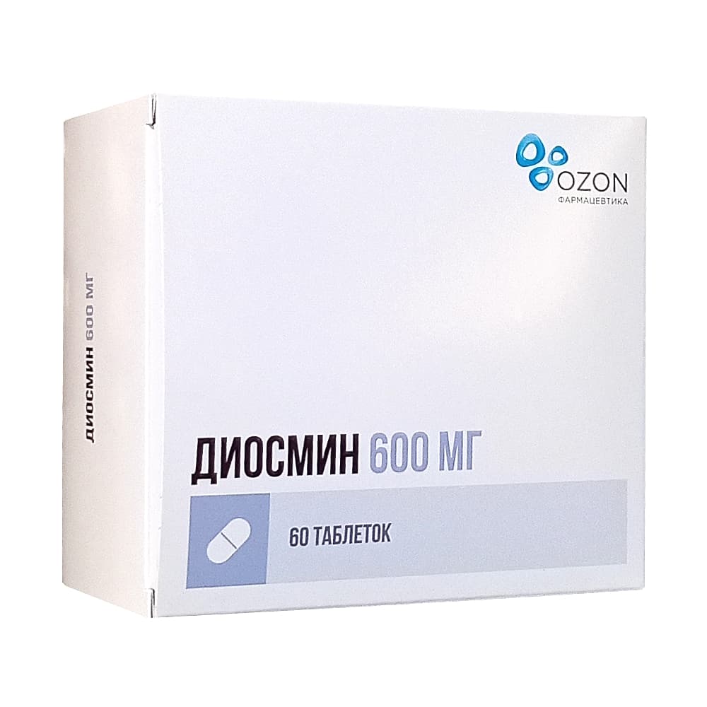 Диосмин таблетки 600 мг, 60 шт