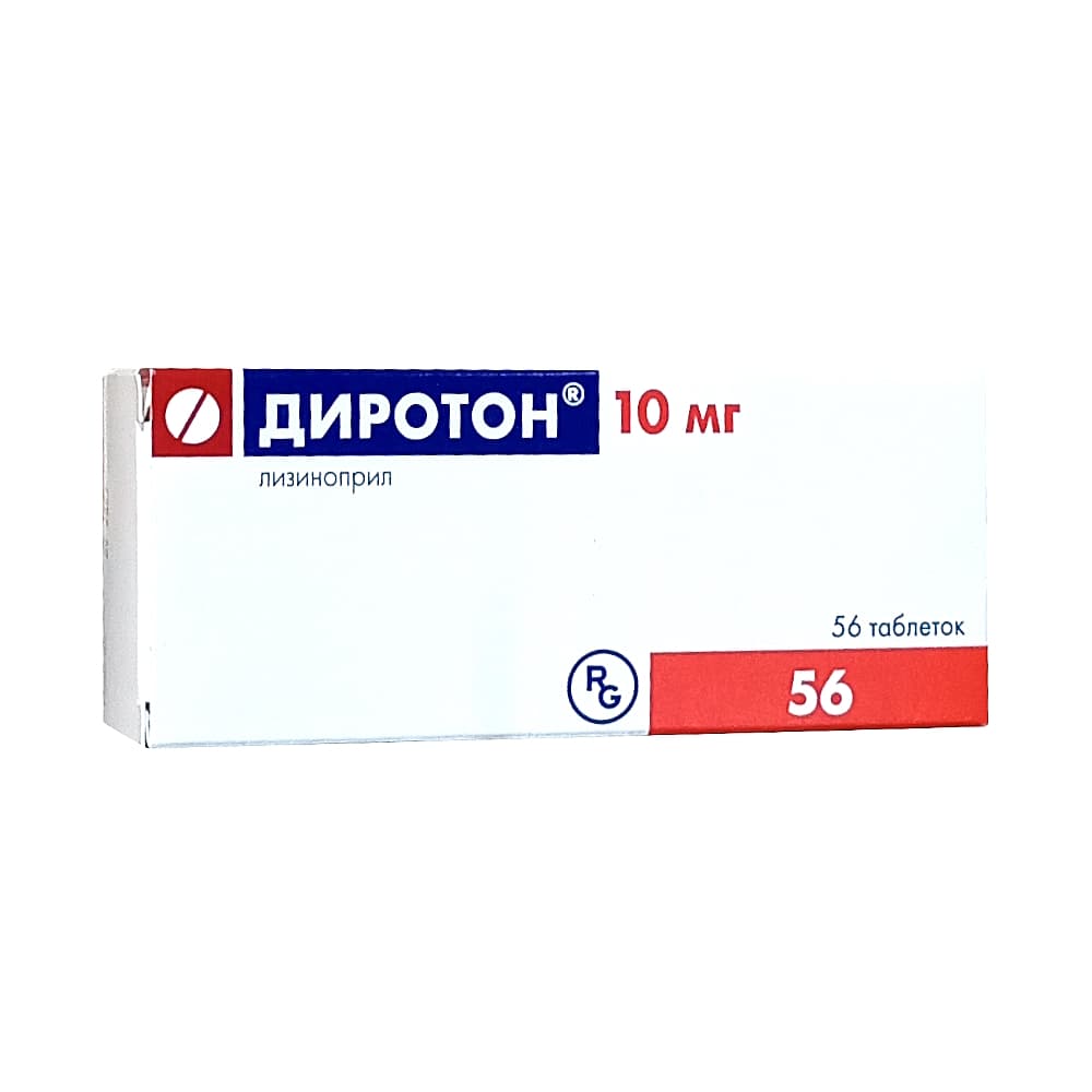 Диротон таблетки 10 мг, 56 шт