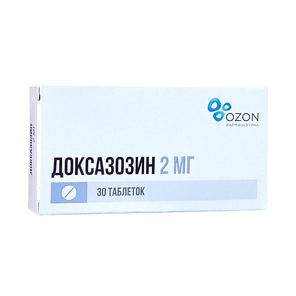 Доксазозин таблетки 2 мг, 30 шт.