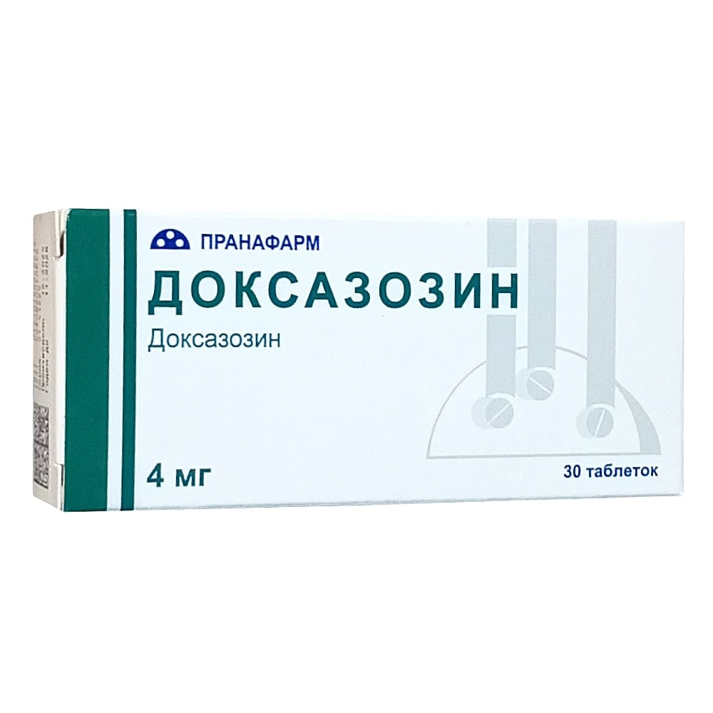 Доксазозин таблетки 4 мг, 30 шт.