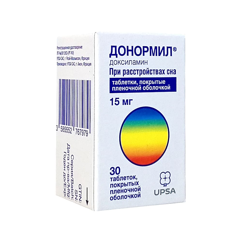 Донормил таблетки п.п.о. 15 мг, 30 шт