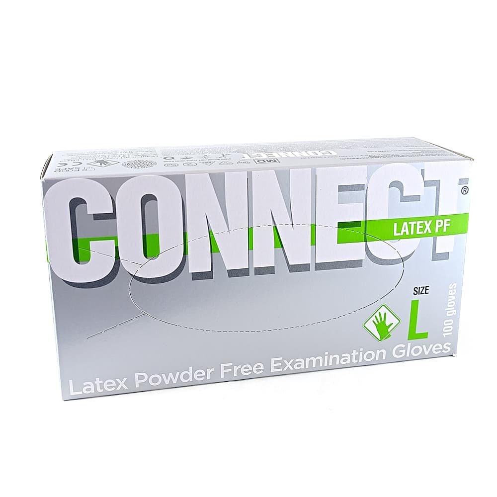 Смотровые латексные перчатки Top Glove нестерильные и неопудренные размером L, №50