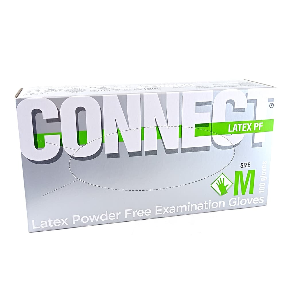 Смотровые латексные перчатки Connect Hight Risk нестерильные размером M, №50
