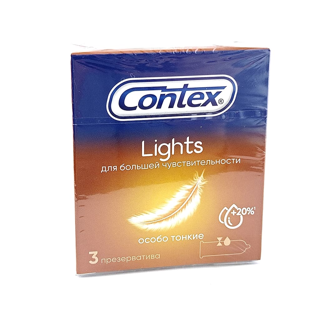 CONTEX Lights особо тонкие презервативы для большей чувствительности, №3