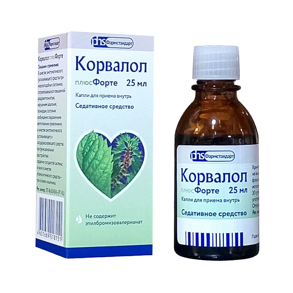 Корвалол Плюс Форте капли, 25 мл