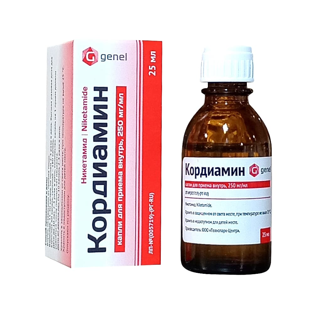 Кордиамин капли для приема внутрь, 25 мл