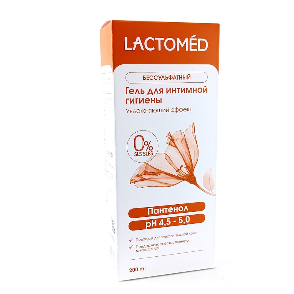 Lactomed гель для интимной гигиены, увлажняющий эффект, 200мл 