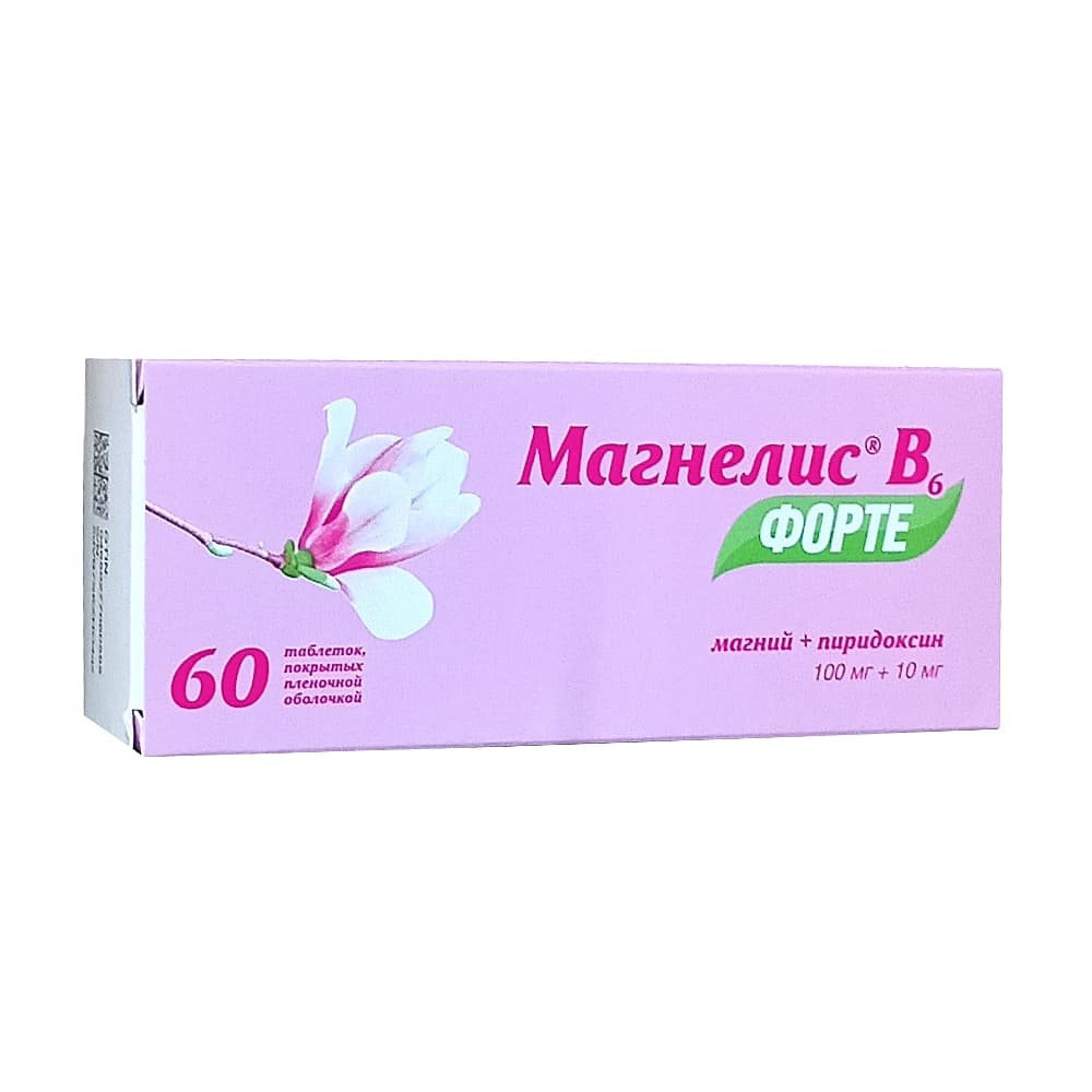 Магнелис В6 форте таблетки п.о., 60 шт