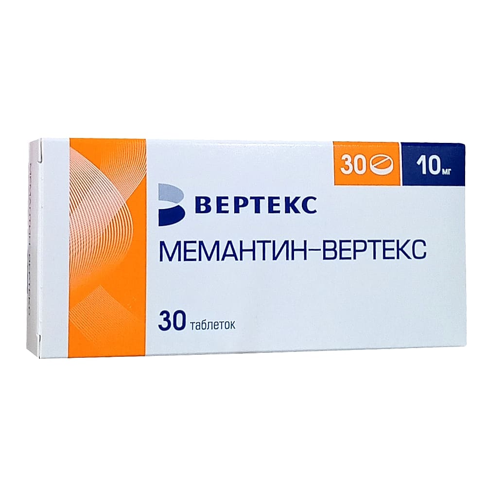 Мемантин-Вертекс таблетки 10 мг, 30 шт.