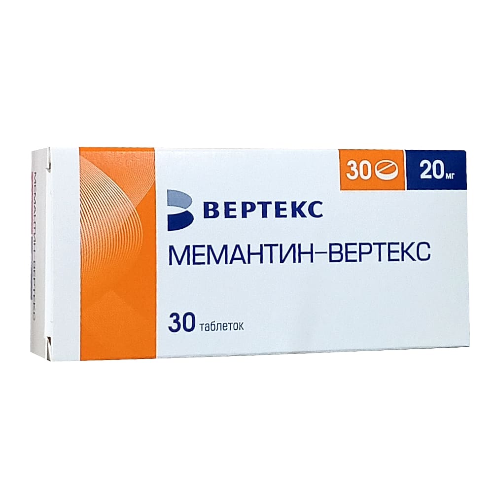 Мемантин-Вертекс таблетки 20 мг, 30 шт