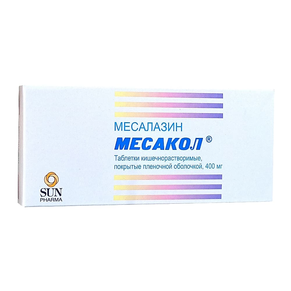 Месакол таблетки п.п.о. 400 мг, 50 шт