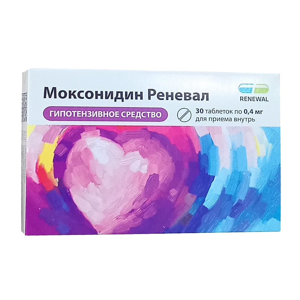 Моксонидин Реневал таблетки 0,4 мг, 30 шт.