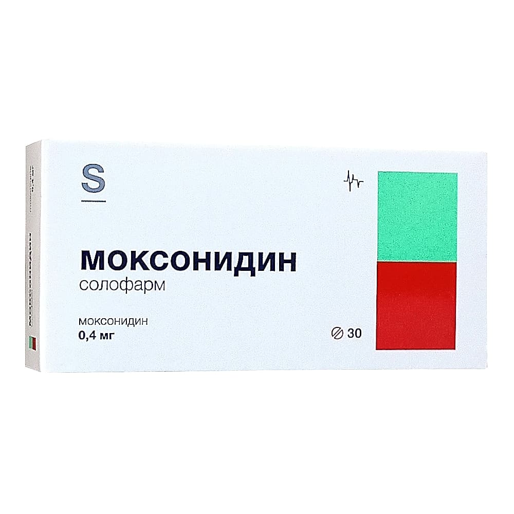 Моксонидин Солофарм таблетки 0,4 мг, 30 шт.