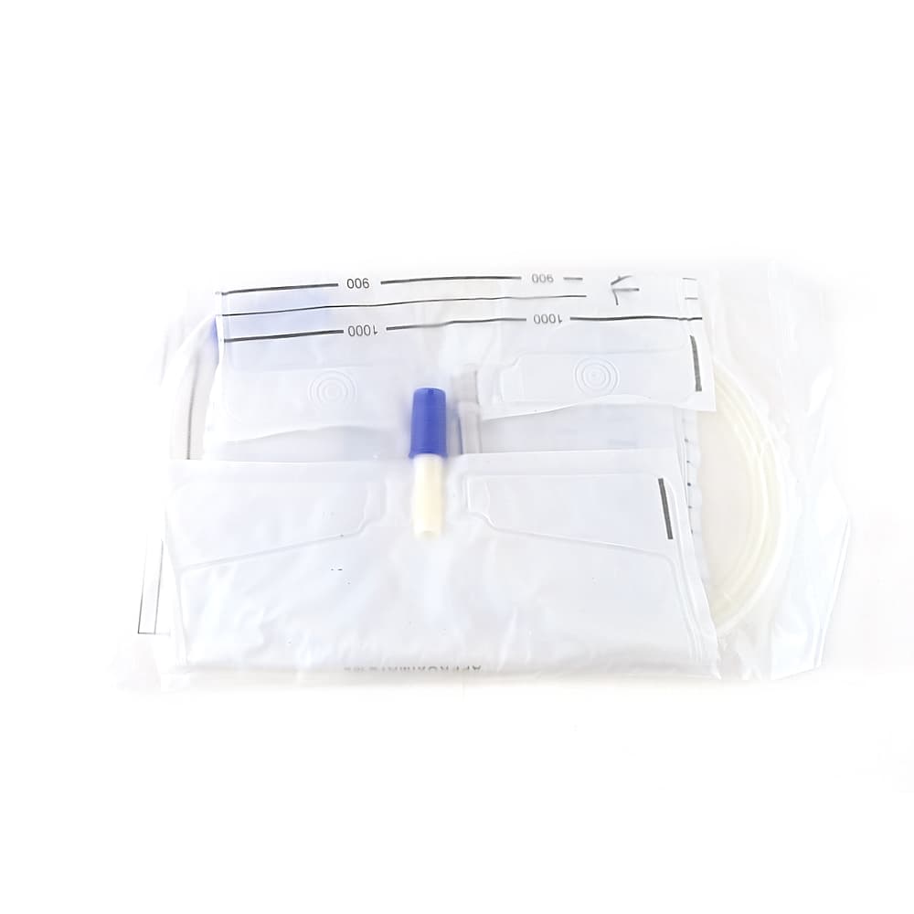 Мочеприемник стерильный, прикроватный крепление с крестовидным сливным краном, 1000 мл