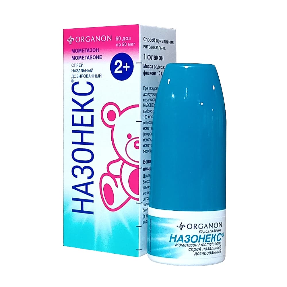 Назонекс спрей назальный 50 мкг/доза, 60 доз