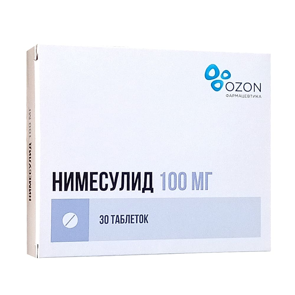 Нимесулид таблетки 100 мг, 30 шт.