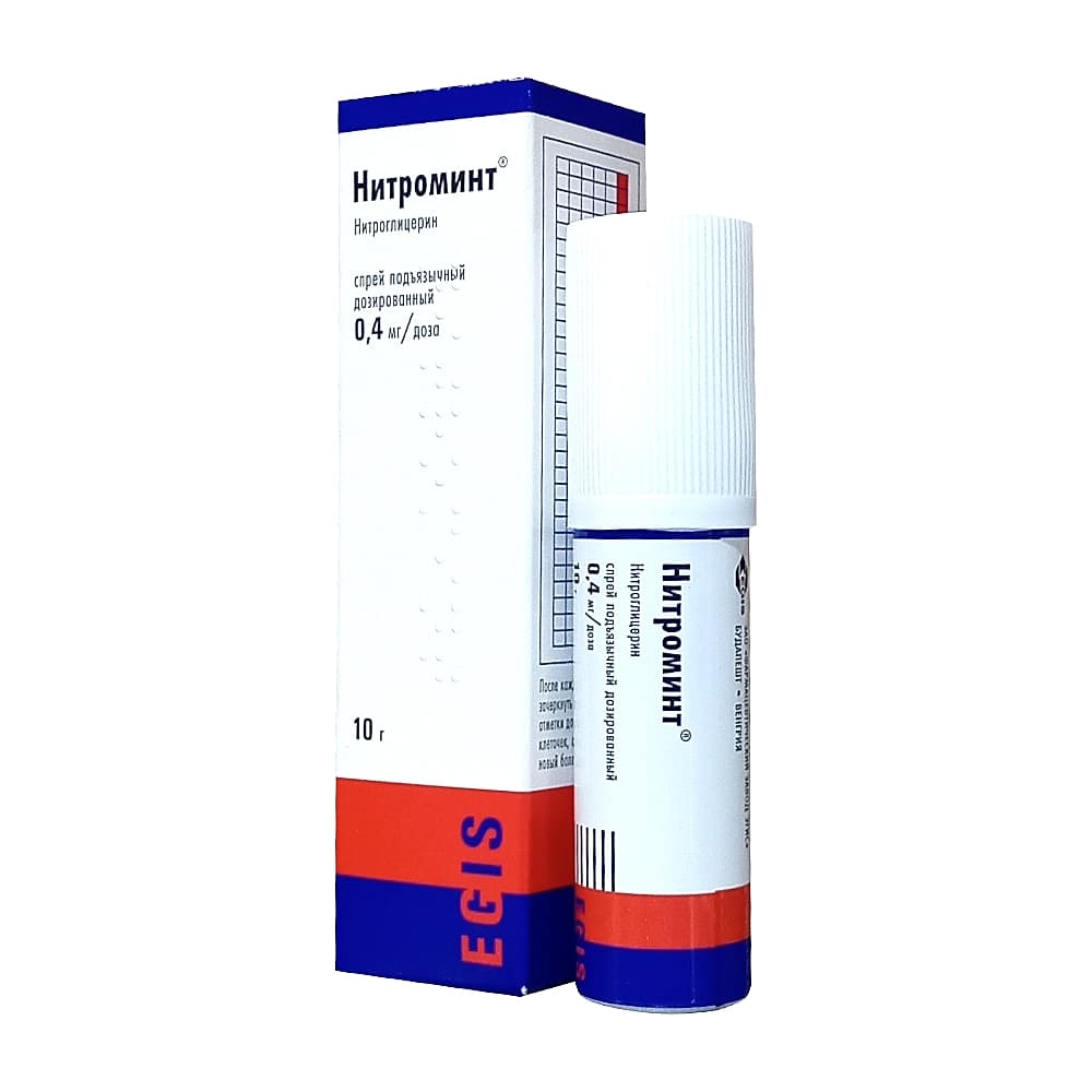 Нитроминт спрей подъяз. 400мкг/доза, 10г