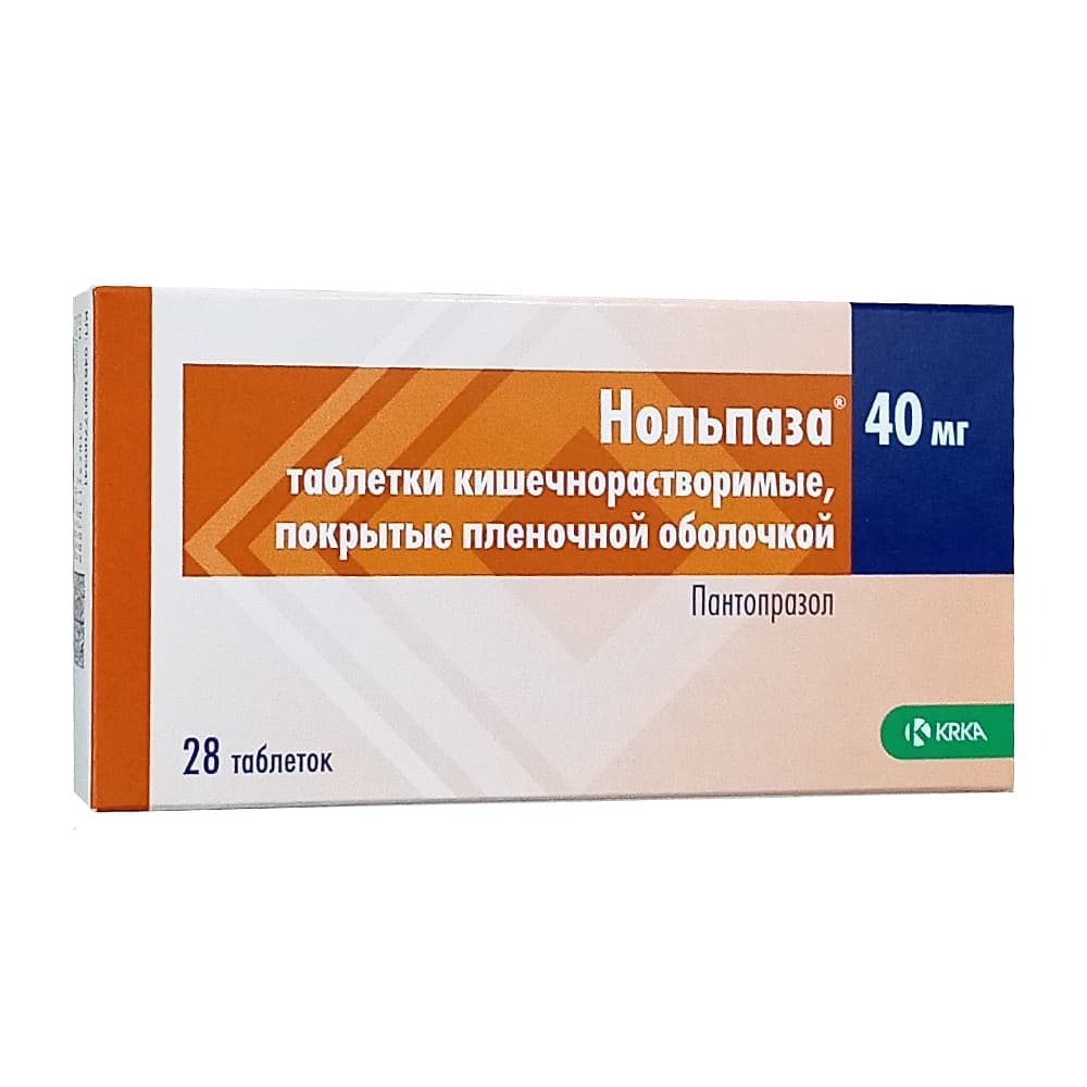 Нольпаза таблетки 40 мг, 28 шт.