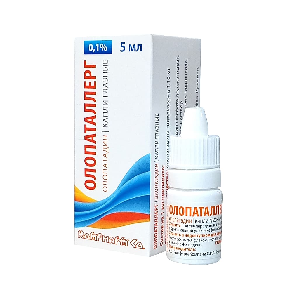 Олопаталлерг капли глазные 0,1%, 5 мл