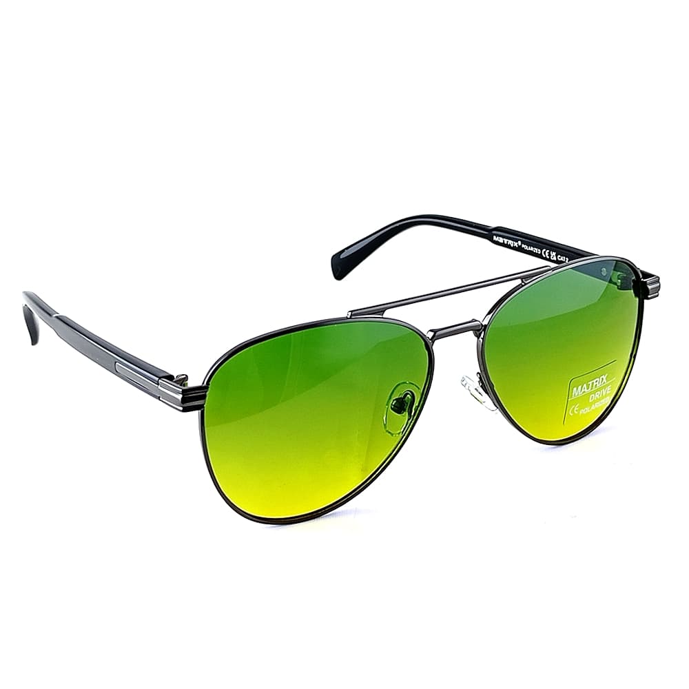 Очки MATRIX polarized солнцезащитные водительские желто-зеленые /1172
