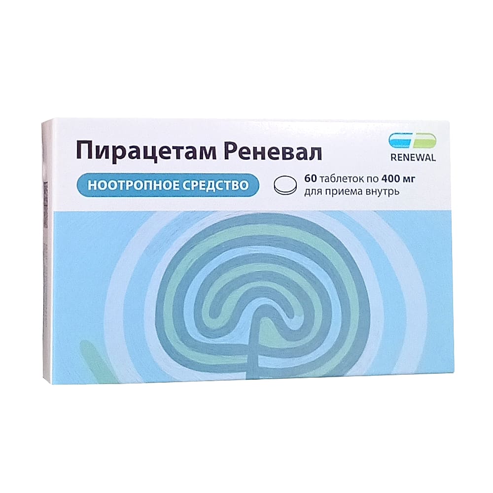 Пирацетам Реневал таблетки 400 мг, 60 шт.