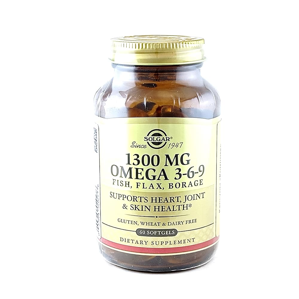 SOLGAR Omega 3-6-9 комплекс жирных кислот, капсулы 1300 мг, №60