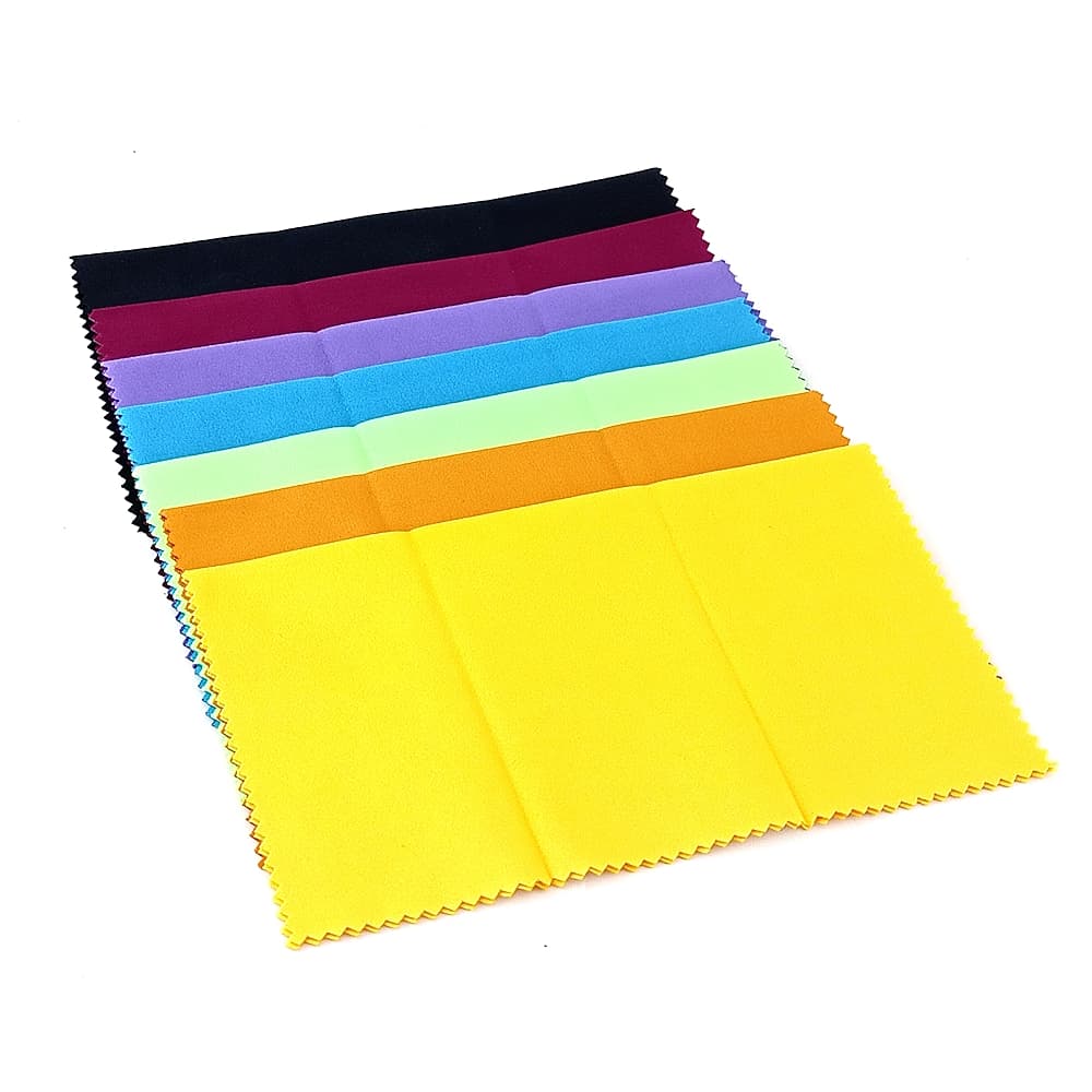 Салфетка для очков из микрофибры в индивидуальной упаковке, коричневая /001