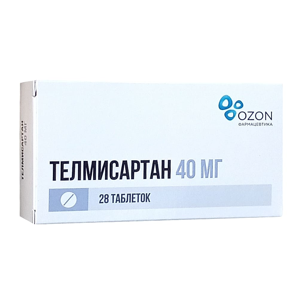 Телмисартан таблетки 40 мг, 28 шт