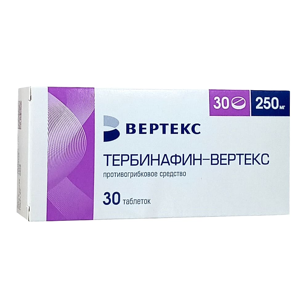 Тербинафин-Вертекс таблетки 250 мг, 30 шт.