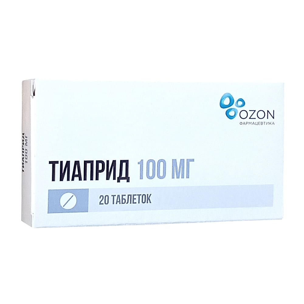 Тиаприд таблетки 100мг, 20шт