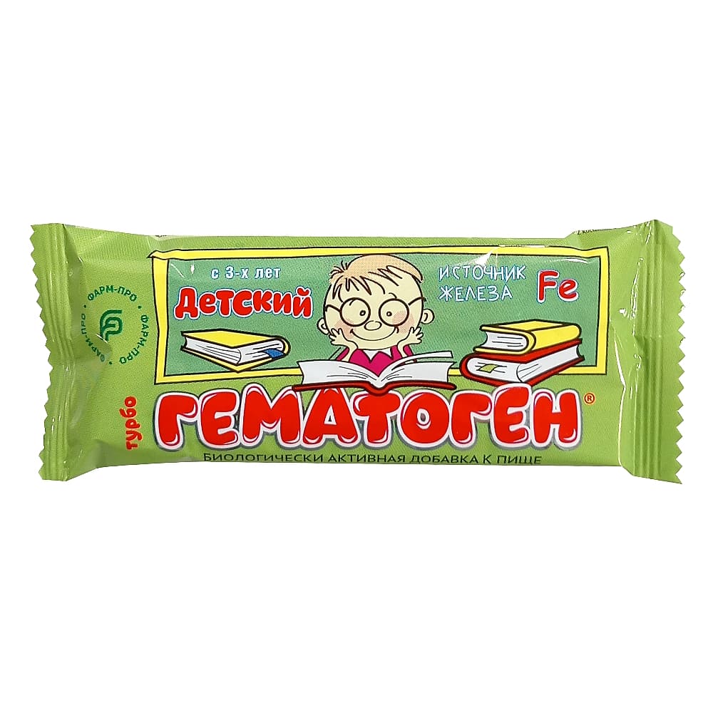 Турбо гематоген детский, школьник, 30 гр
