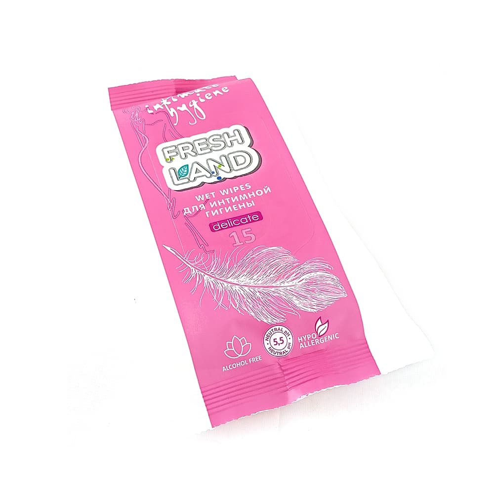 Freshland Салфетки влажные интимные, 15 шт.