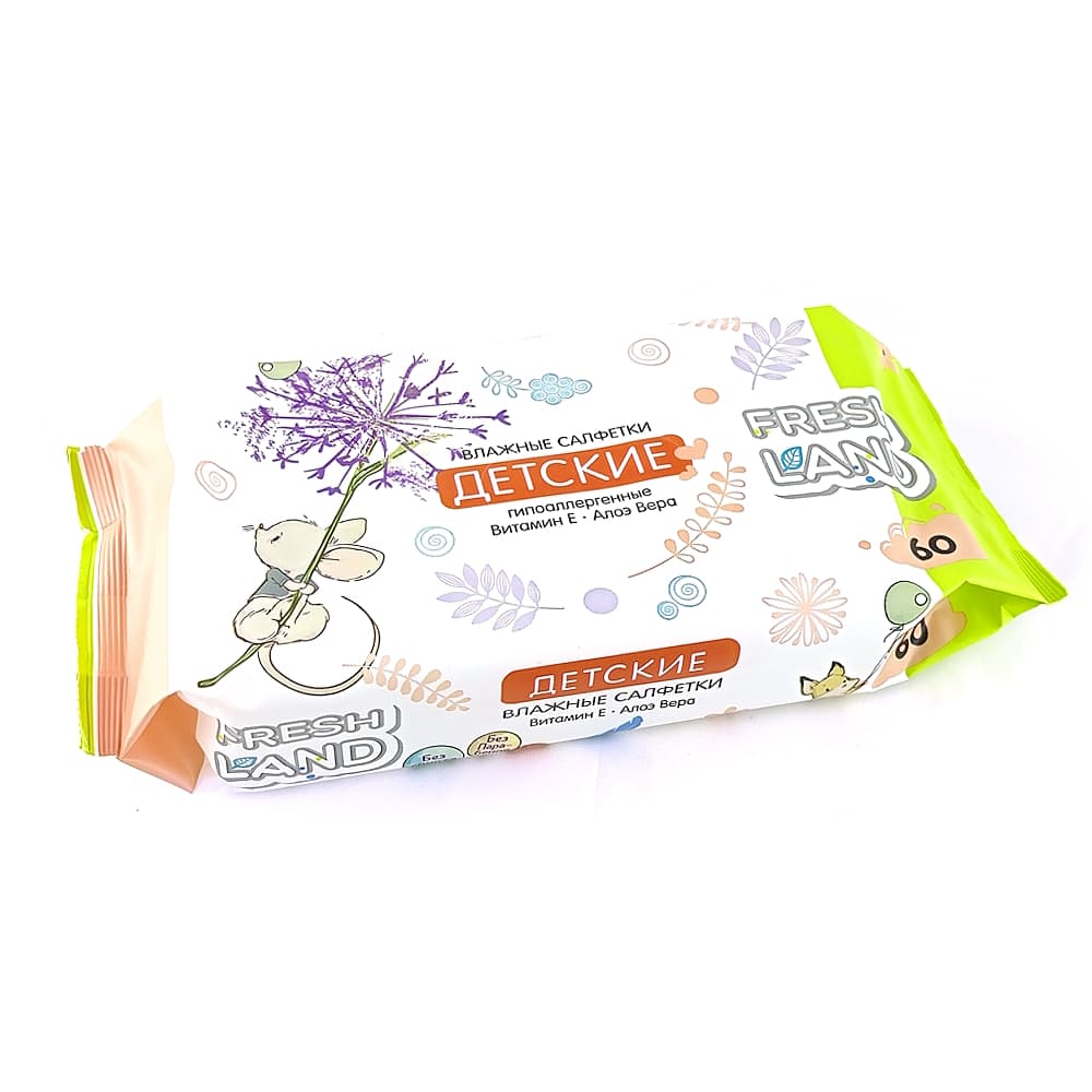 Freshland Влажные, детские салфетки 