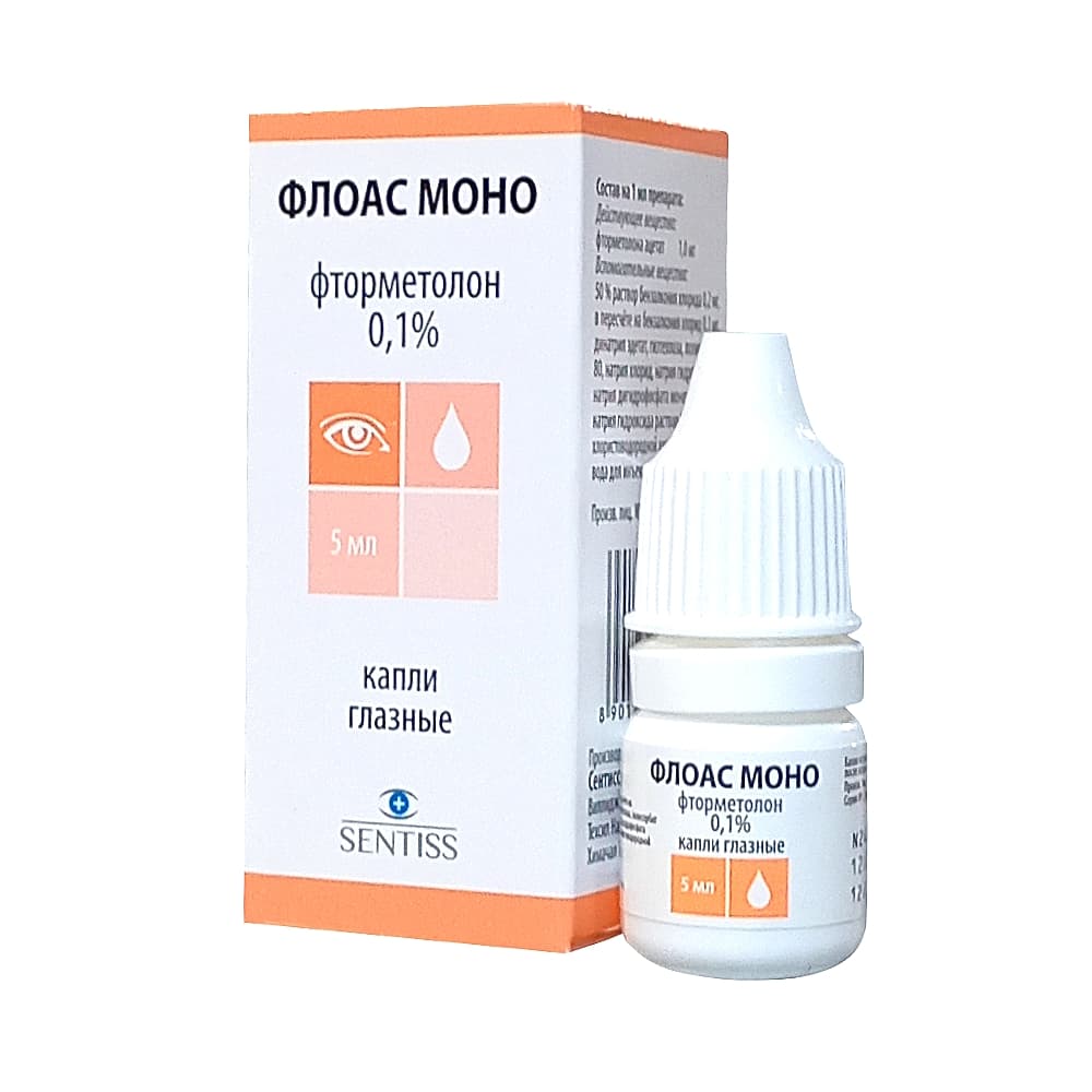 Флоас Моно 0,1% капли глазные, 5мл