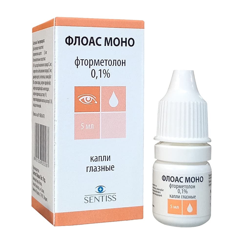 Флоас Моно 0,1% капли глазные, 5мл