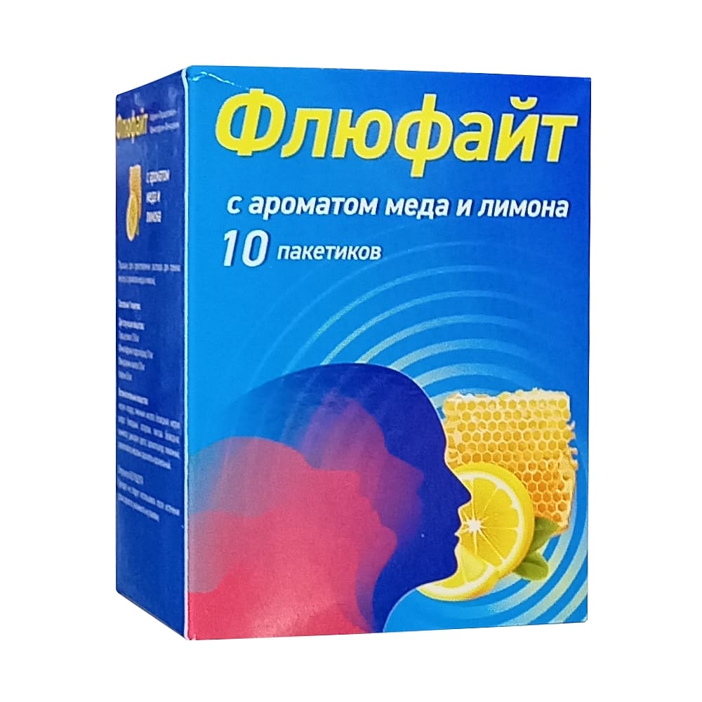 Флюфайт порошок для приготовления раствора, мед и лимон 5 гр, 10 шт
