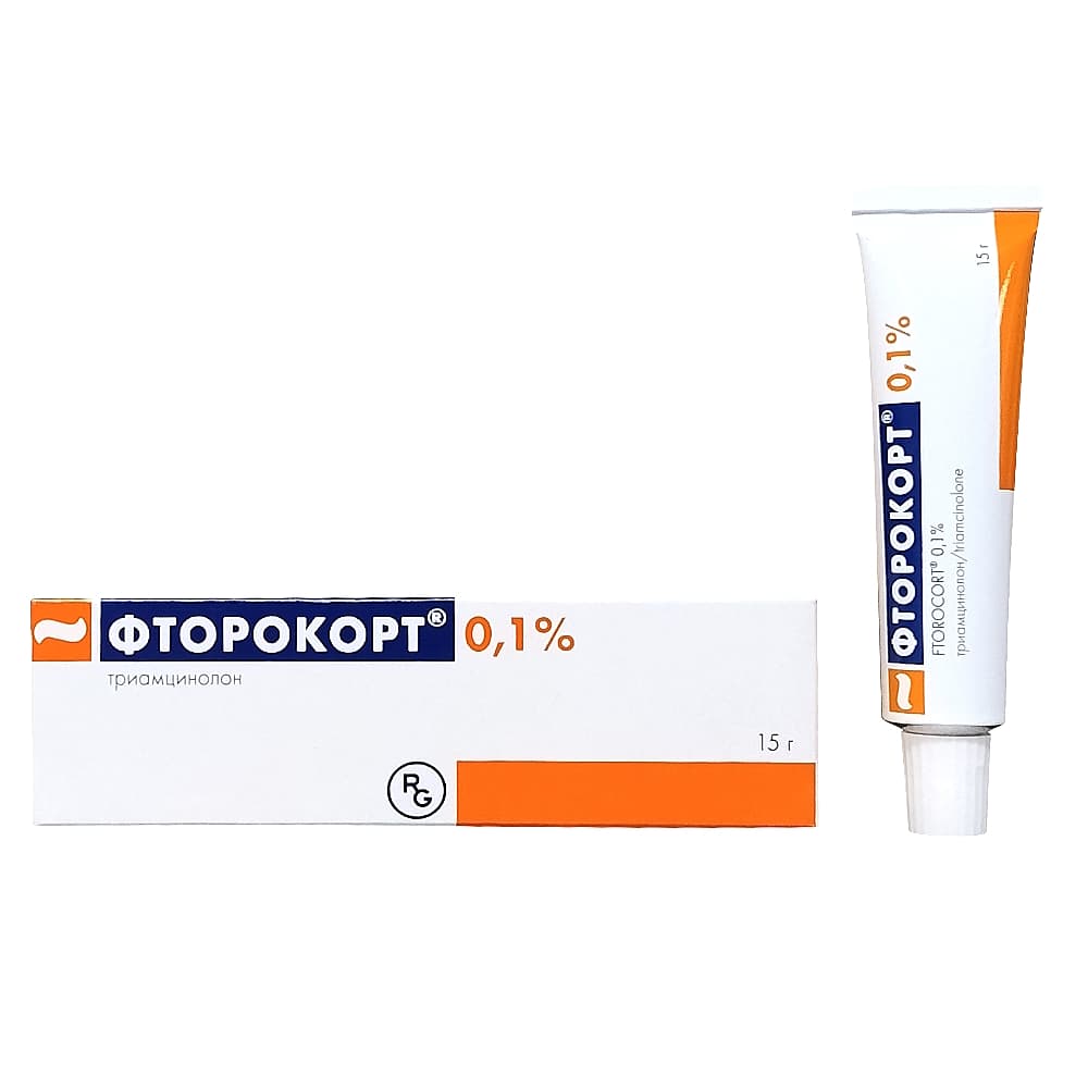 Фторокорт мазь 0,1%, 15 гр