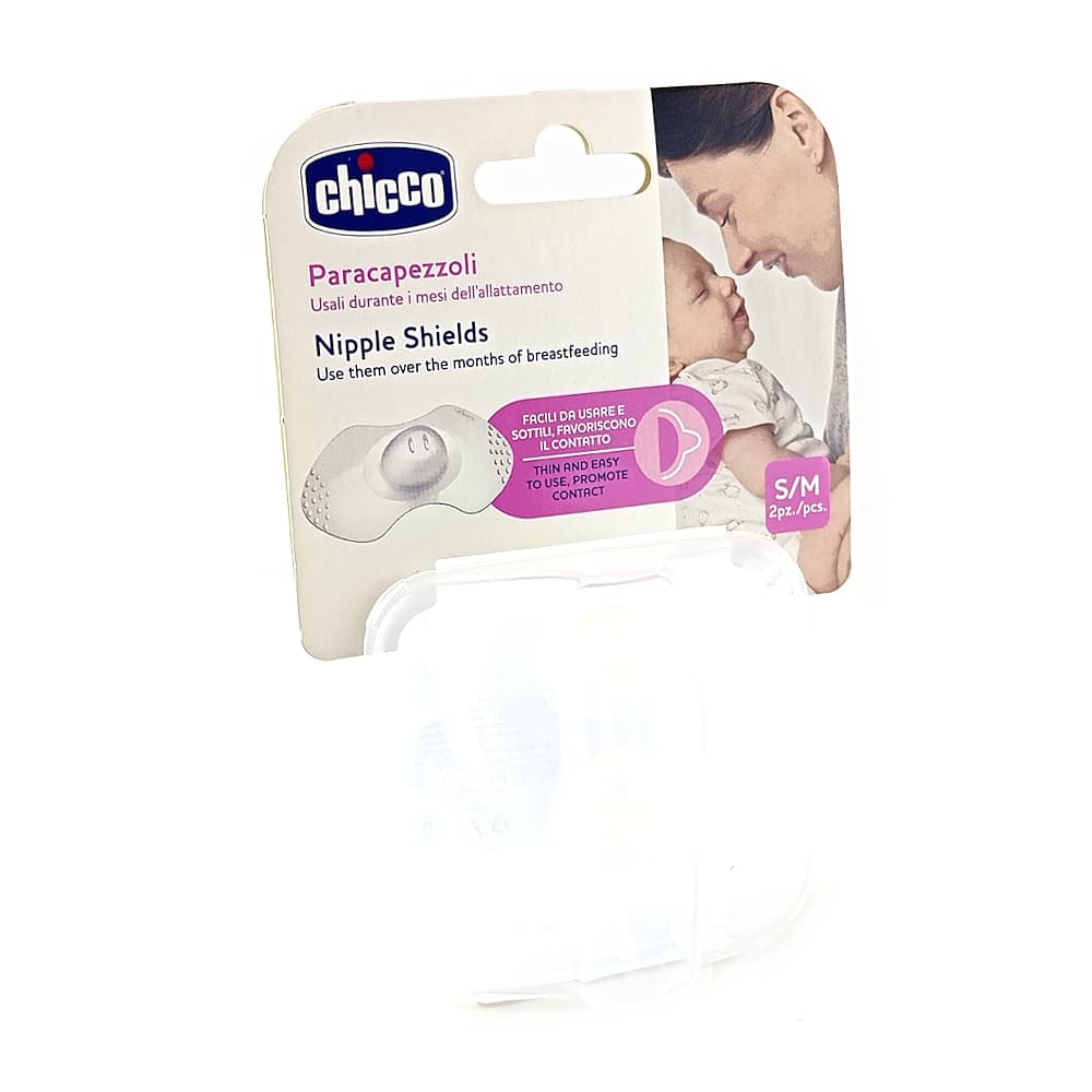 CHICCO защитные силиконовые накладки для кормления размером S-M, №2